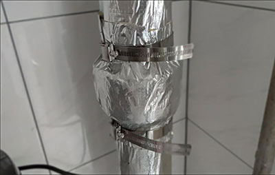 大規格不銹鋼喉箍用在保溫棉上